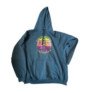 San Francisco California Graphic XL Hoodie with Sunset Globe